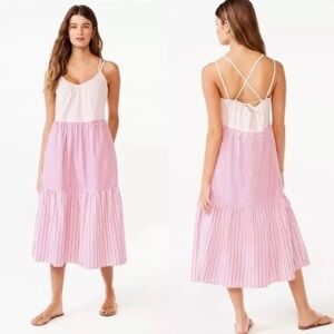 Free Assembly Pink and White Striped Dress